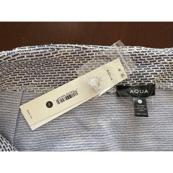 AQUA NWT Stretch Tweed Mini Skirt in Blue Size XL - Picture 6 of 11
